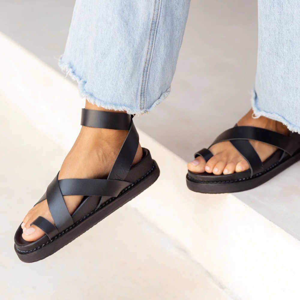 Black Strappy Sandals